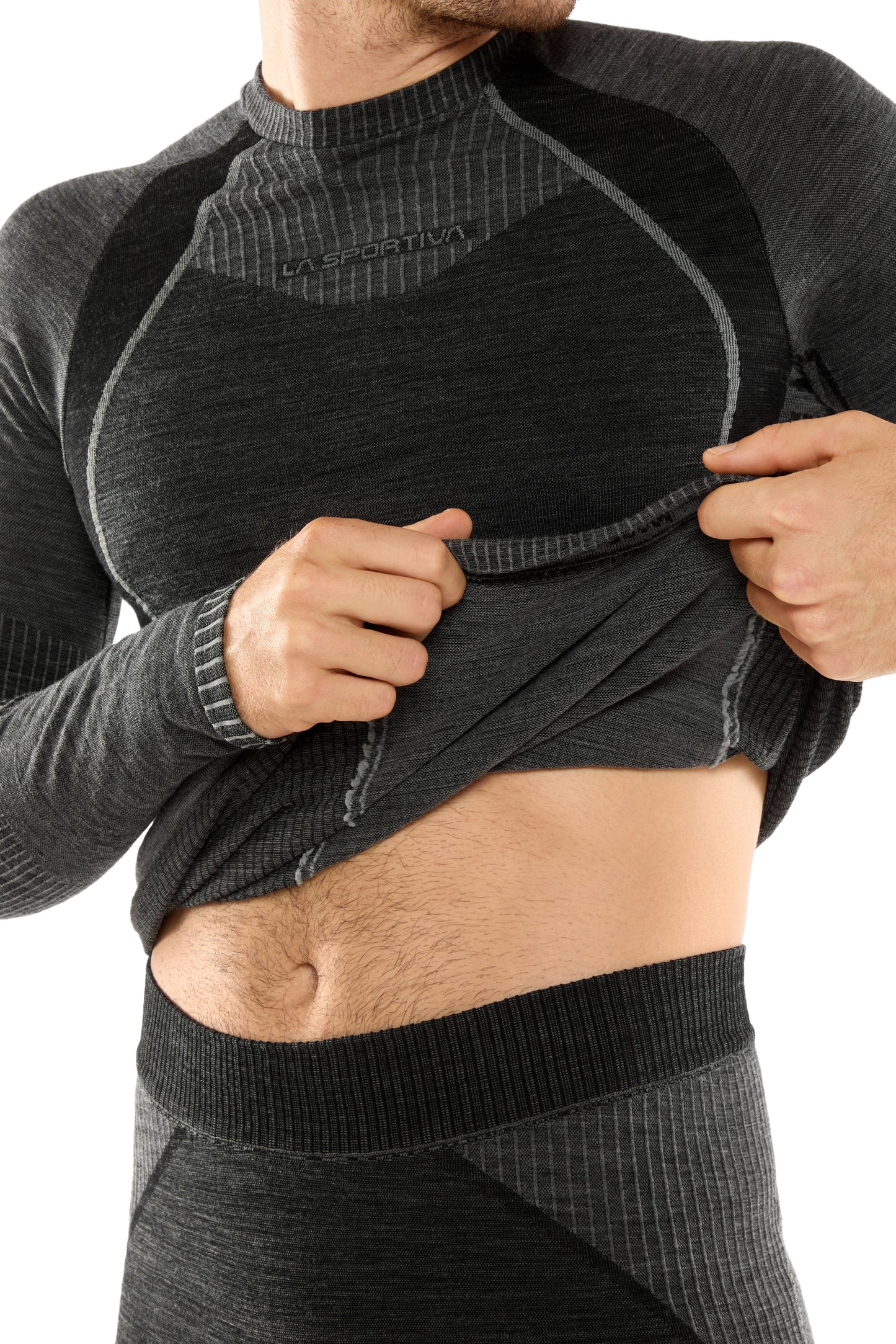 Wool70 Tech Longsleeve Man Carbon/Cloud