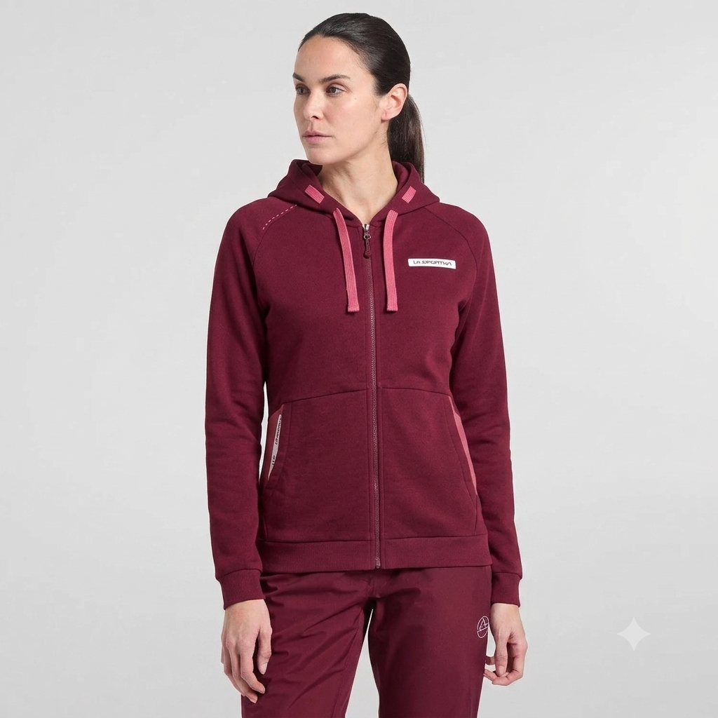 Kaos Hoody Woman Redwood/Rosebay