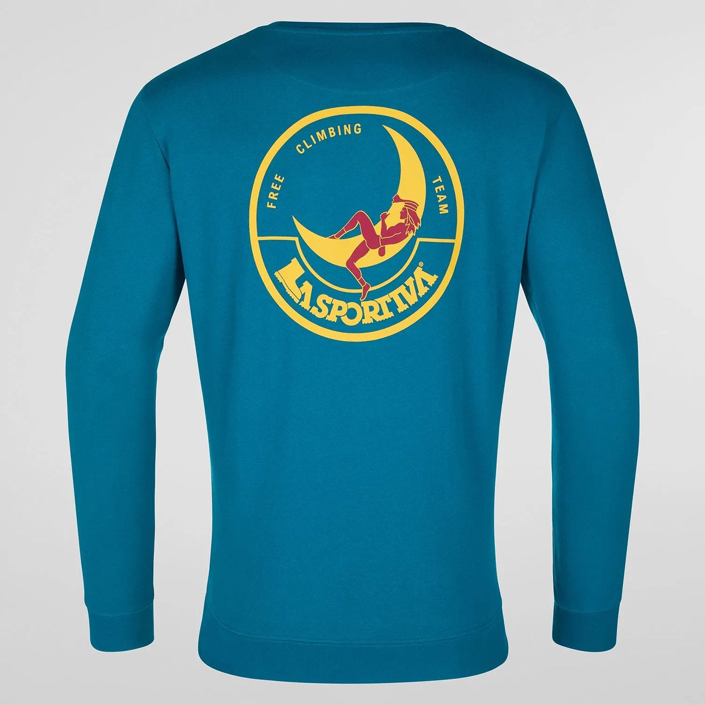 Climbing on the Moon Sweatshirt Man Turchese/Giallo