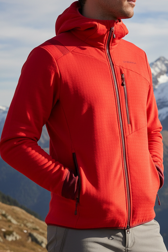 Bristen Thermal Hoody Man Mountain Red/Redwood