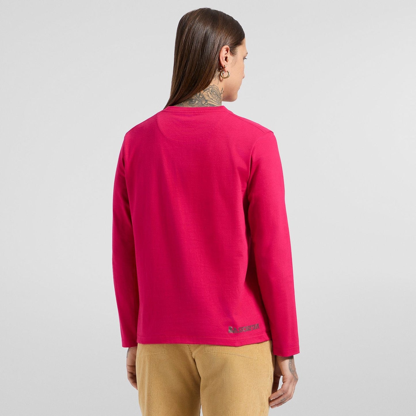 Moon Climb Long Sleeve W Azalea/Redwood