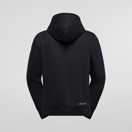 Logo Hoody U Black/Yellow