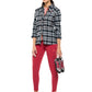 Rambler Flannel Shirt Woman Black/Cherry Tomato