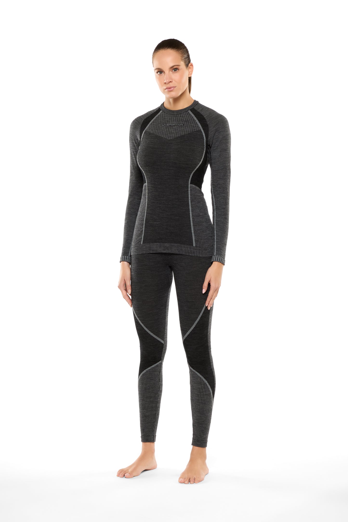 Wool70 Tech Longsleeve Woman Carbon/Cloud
