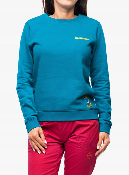 Climbing on the Moon Sweatshirt W Turchese/Giallo