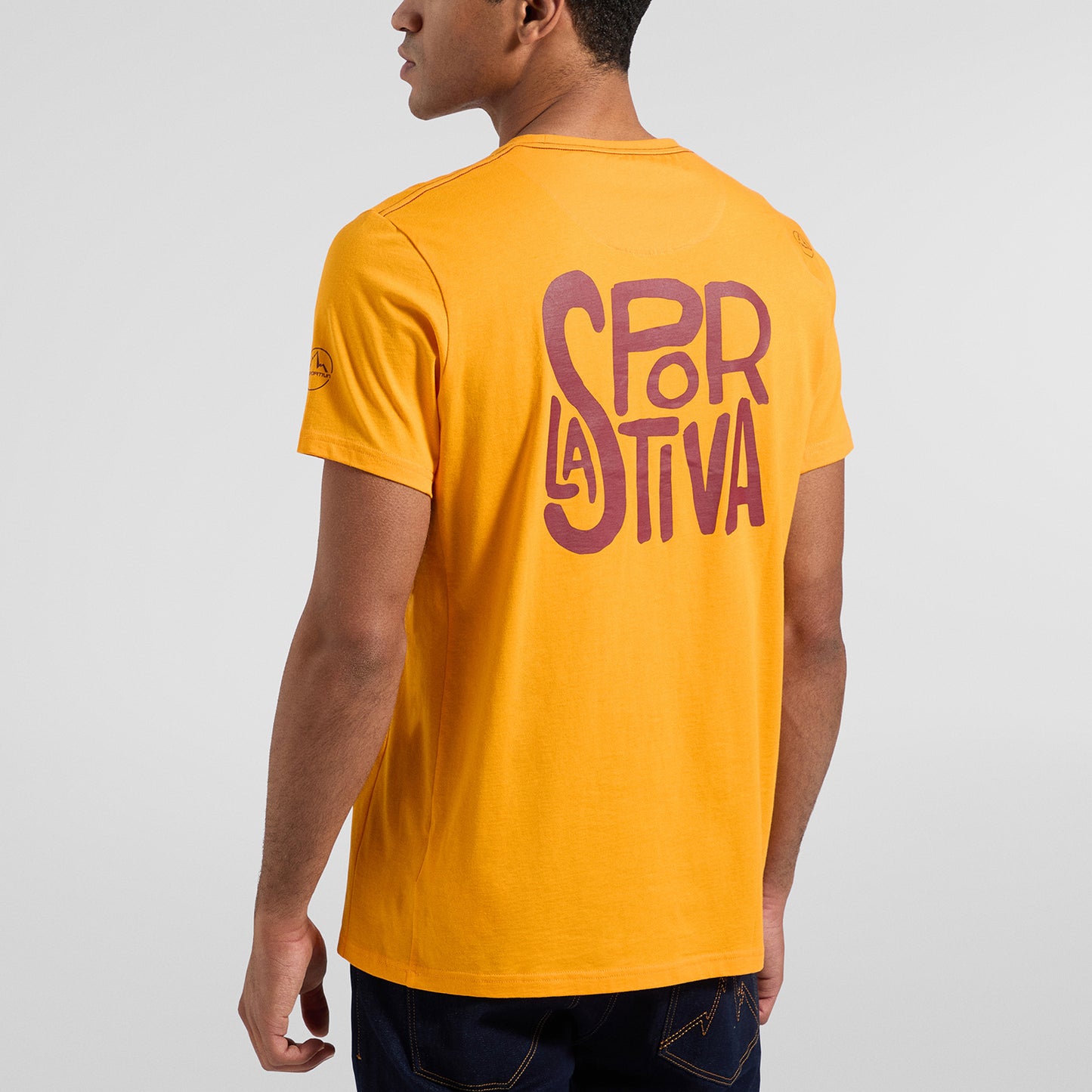 Back Logo T-Shirt Man Papaya
