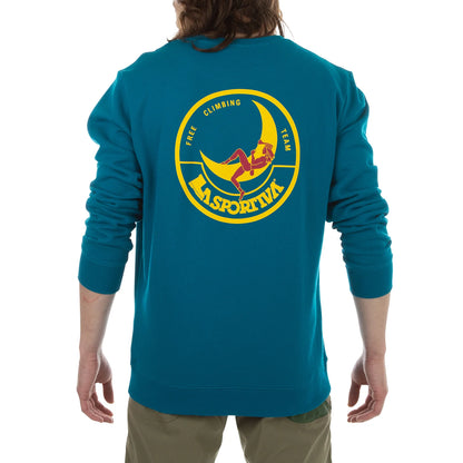 Climbing on the Moon Sweatshirt Man Turchese/Giallo
