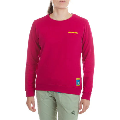 Climbing on the Moon Sweatshirt W Fucsia/Giallo