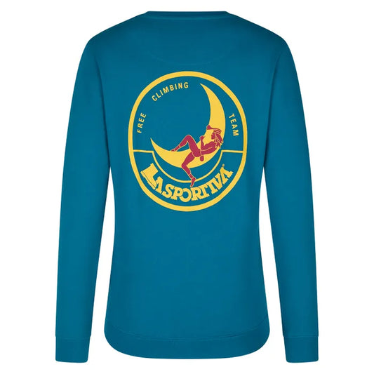 Climbing on the Moon Sweatshirt W Turchese/Giallo