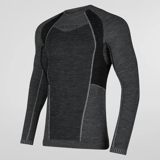 Wool70 Tech Longsleeve Man Carbon/Cloud