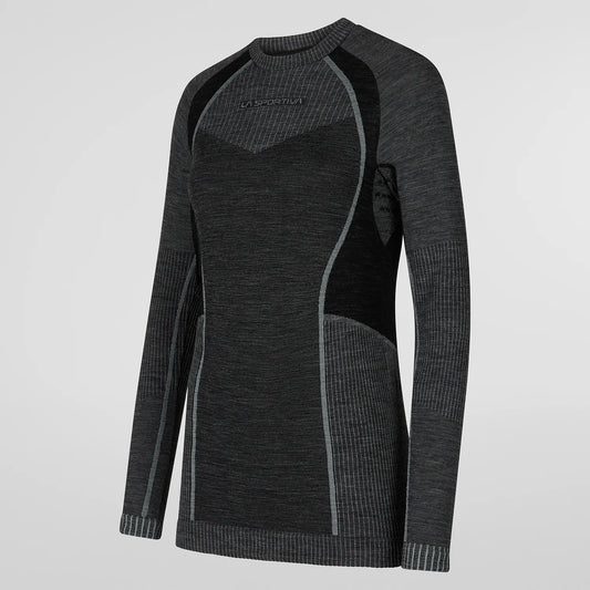 Wool70 Tech Longsleeve Woman Carbon/Cloud