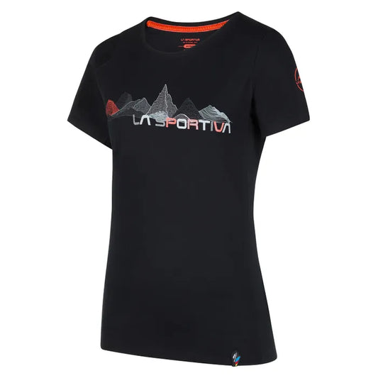 Peaks T-Shirt Woman Black/Cherry Tomato