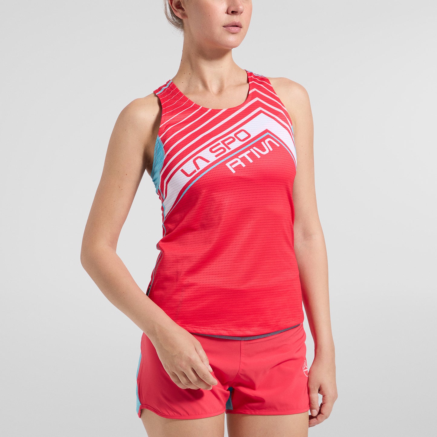 Slipstream Tank Woman Hibiscus/Malibu Blue