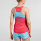 Slipstream Tank Woman Hibiscus/Malibu Blue