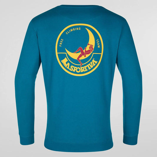 Climbing on the Moon Sweatshirt Man Turchese/Giallo