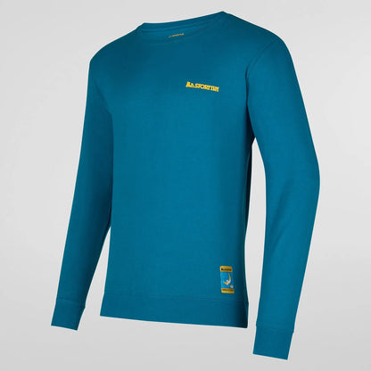 Climbing on the Moon Sweatshirt Man Turchese/Giallo