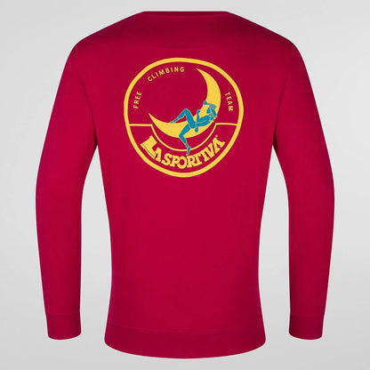 Climbing on the Moon Sweatshirt Man Fucsia/Giallo