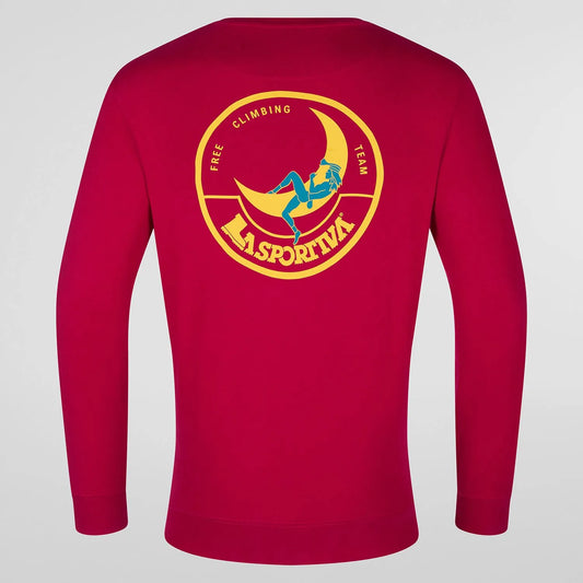 Climbing on the Moon Sweatshirt Man Fucsia/Giallo