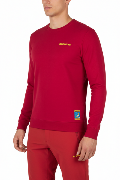 Climbing on the Moon Sweatshirt Man Fucsia/Giallo