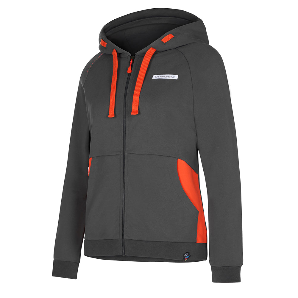Kaos Hoody Woman Carbon/Cherry Tomato