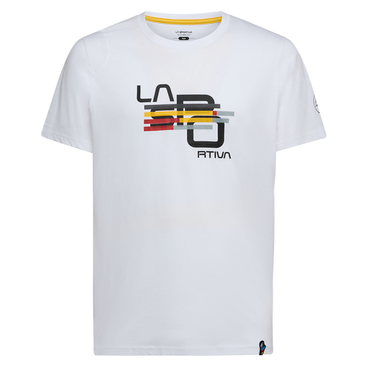 Stripe Cube T-Shirt M White