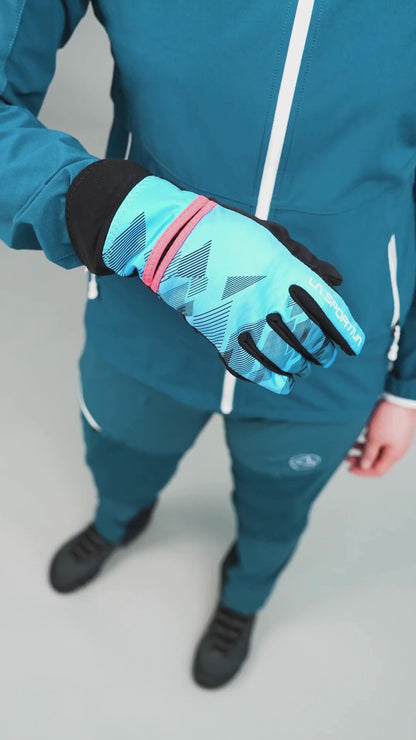 Session Tech Gloves W Malibu Blue/White