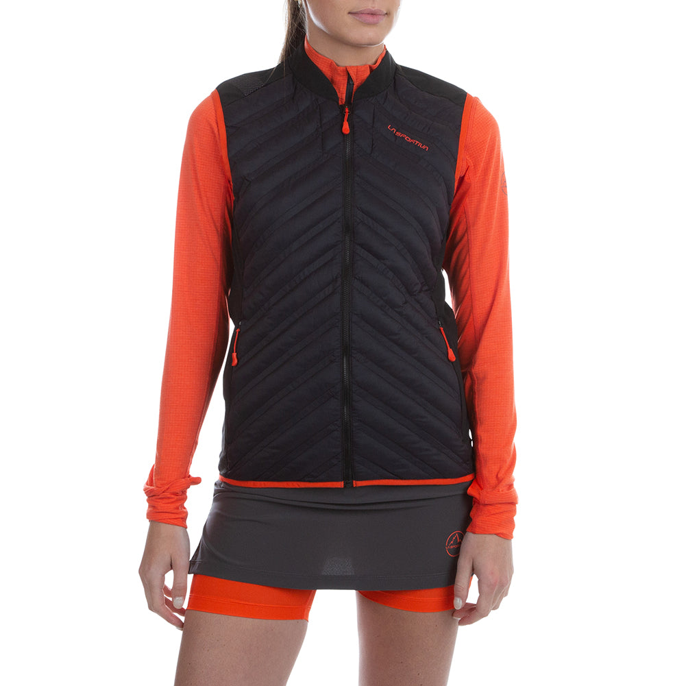 Alya Vest Woman Black/Cherry Tomato
