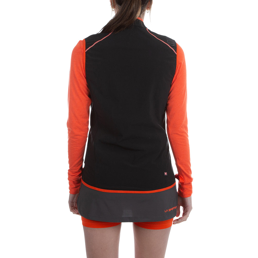 Alya Vest Woman Black/Cherry Tomato