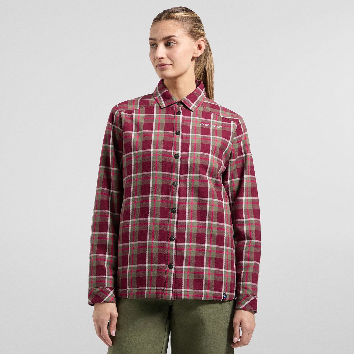 Rambler Lined Flannel Shirt W Redwood/Chalk