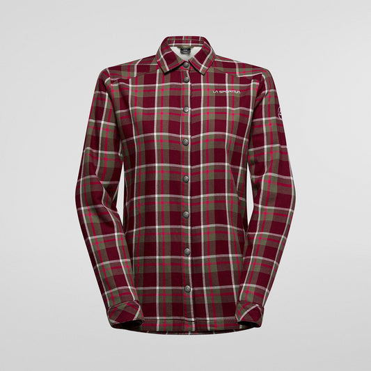 Rambler Lined Flannel Shirt W Redwood/Chalk