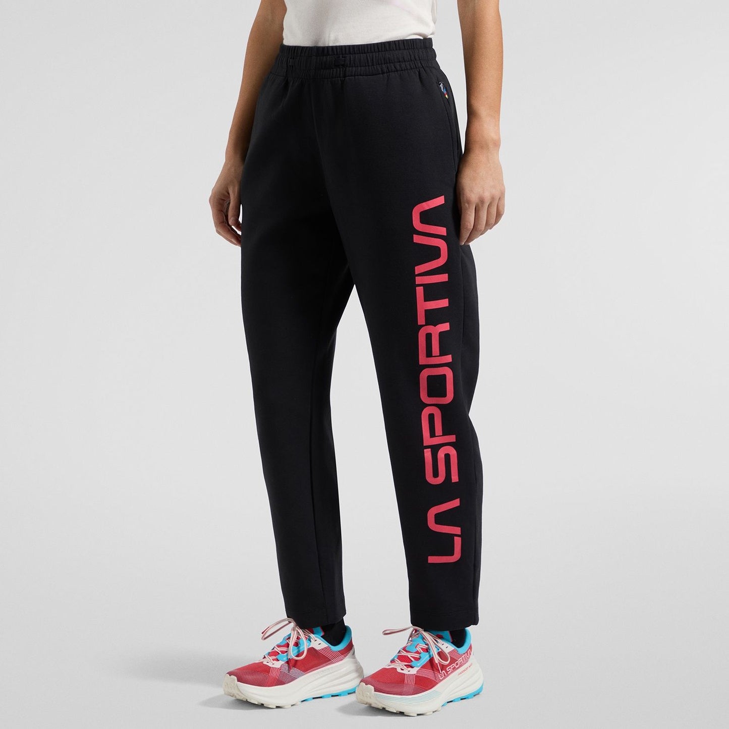 Podium Pant Big Logo W Black/Hibiscus