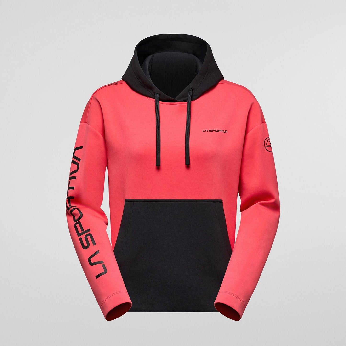 Podium Hoody Big Logo W Black/Hibiscus