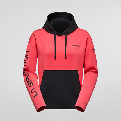Podium Hoody Big Logo W Black/Hibiscus