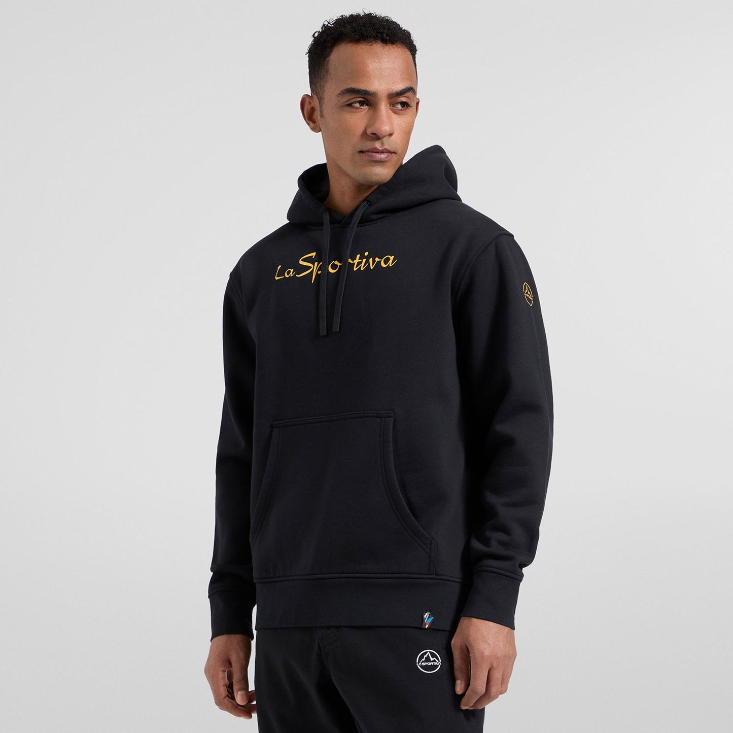 Logo Hoody U Black/Yellow